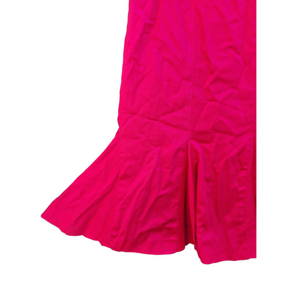Vintage Angle Ortiz Solid‎ Hot Pink Barbiecore Maxi Ruffle Mermaid Skirt - Picture 5 of 13
